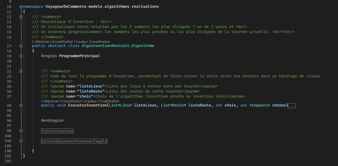 Classe abstraite d'algorithme d'insertion